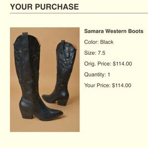 Samara 7.5 black western boots from Alter’d State